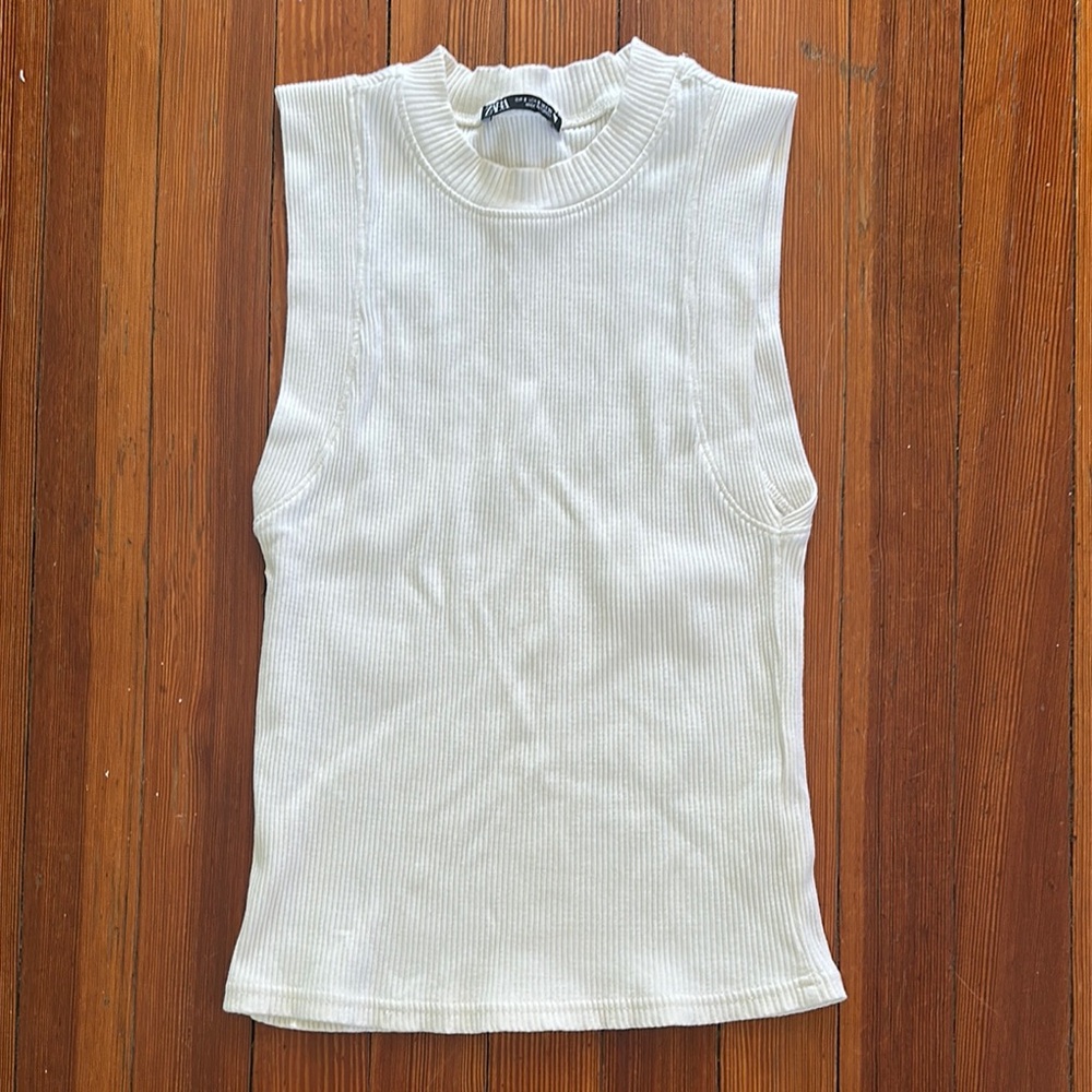 Zara High Neck Tank Top